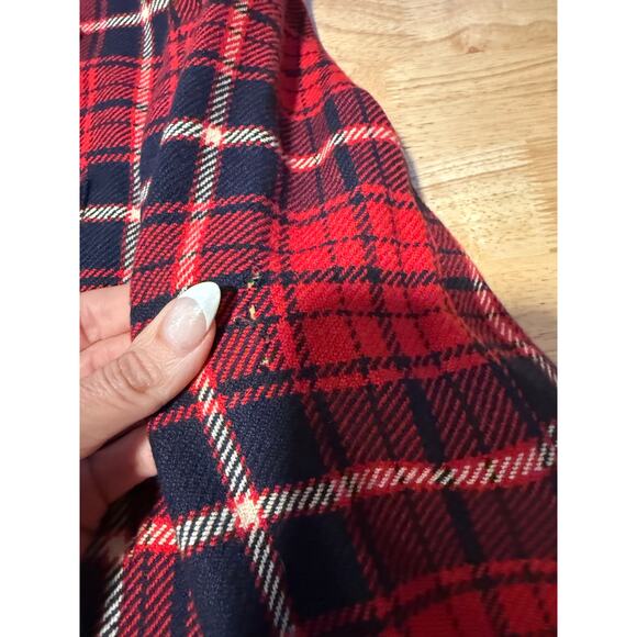 Lebow 100% Cashmere Red Blue Plaid 2 Button Vintage Suit Jacket Size 43 JL - Picture 16 of 16
